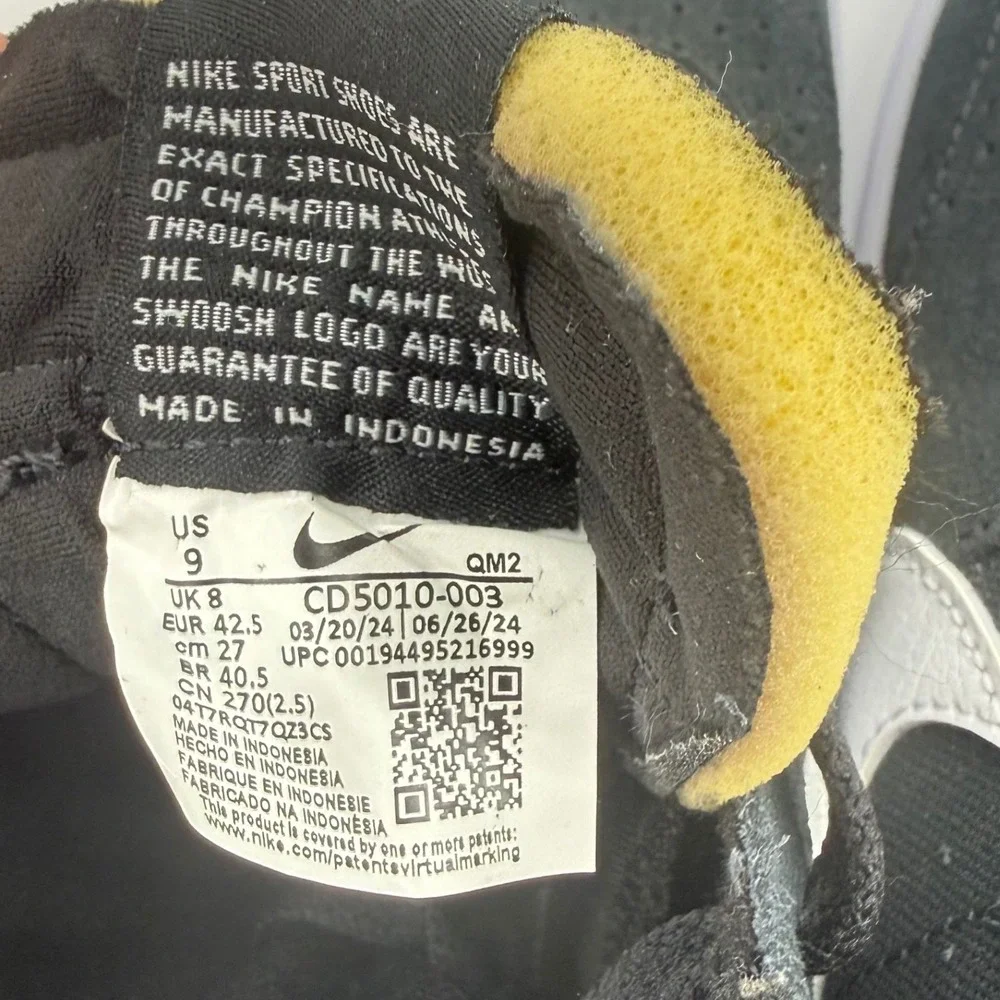 Nike SB Heritage Vulc Black‎ White Suede Skate Shoes CD5010-003 Mens 9 Sneakers